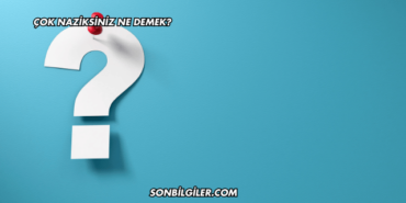 Çok Naziksiniz Ne Demek?