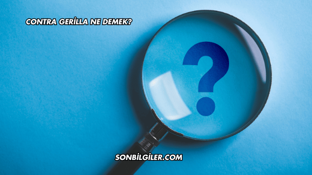 Contra Gerilla Ne Demek?