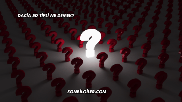 Dacia SD Tipli Ne Demek?