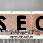 SEO Uzmanları Tanıtım Yazısını Nasıl Kullanıyor?